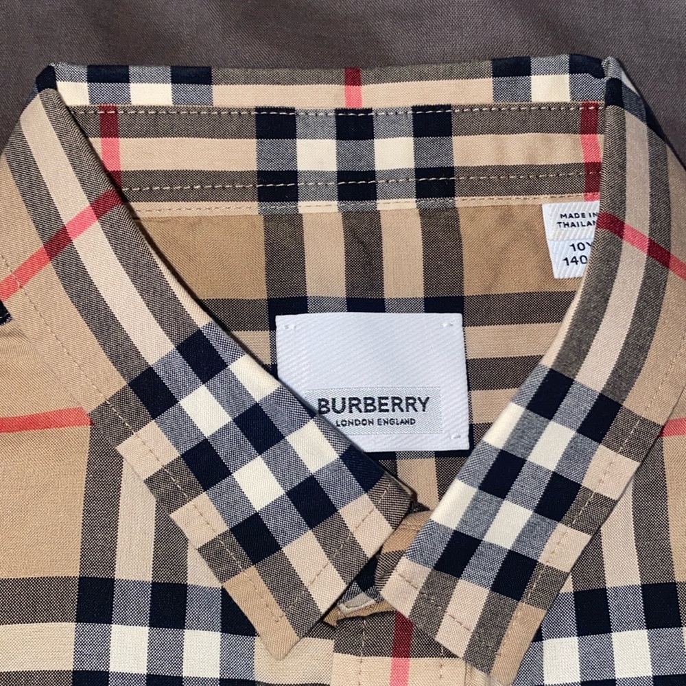 Boys AUTHENTIC Burberry Long Sleeve Shirt